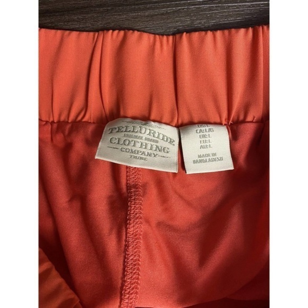 Telluride Medium Pull-On Skort‎ Elastic Waist Zip Pockets Built-In Shorts Red - Picture 3 of 7